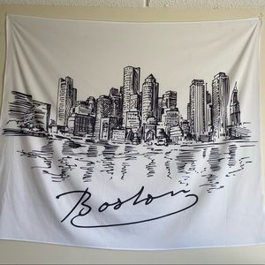 Boston skyline tapestry
